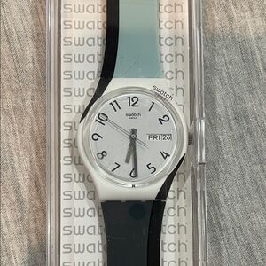 Swatch Black and White Analog Watch